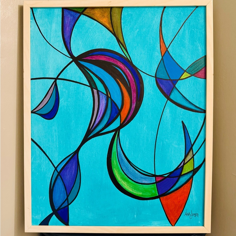 “Calypso” 16x20 Acrylic on Canvas signed by Nina Juniper